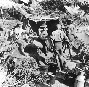 <b class=qtipBold><figcaption>Soldiers at Gallipoli WWI</figcaption></b><br>British or Australian soldiers taking shelter at Gallipoli during World War I<br><em>© Mary Evans/Robert Hunt Collection</em> Soldiers at Gallipoli WWI