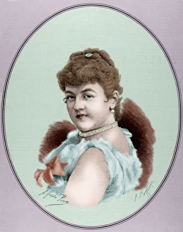 Soprano Mila Kupfer-Berger (1852-1905). Colored Soprano Mila Kupfer-Berger (1852-1905). Colored