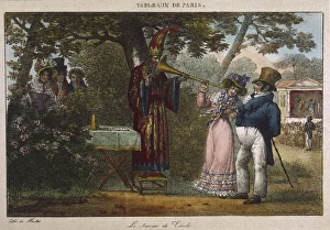 <b class=qtipBold><figcaption>Sorcerer of Tivoli C1830</figcaption></b><br>The Sorcerer of Tivoli, in the Tivoli Gardens, Paris, France.<br><em>© Mary Evans Picture Library 2015 - https://copyrighthub.org/s0/hub1/creation/maryevans/MaryEvansPictureID/10146216</em> Sorcerer of Tivoli C1830