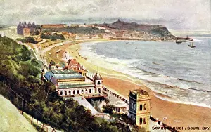 South Bay, Scarborough Print, Yorkshire Coastline 1900s
