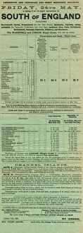 South of England excursion flyer and timetable South of England excursion flyer and timetable