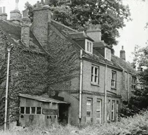 Prints of South view of rectory - Black and white lantern slide. Southerly view of Rectory - creeper covered.. Part of Box 399 Boswell Collection. Date: circa 1900 Bexley Prints: South View of Rectory Black and White Print circa 1900