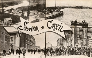 Souvenir postcard from Creil, France Souvenir postcard from Creil, France