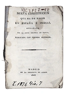 Spain (1808). Constitution of Bayonne. SPAIN Spain (1808). Constitution of Bayonne. SPAIN