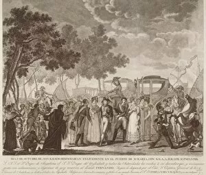 Spain (1823). Ferdinand VII arrives in Puerto de