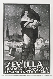 Festivals Gallery: Spain (1925). Poster of the Festivals of Springtime