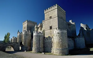 Spain. Ampudia. Medieval Castle. 15th century fortress Spain. Ampudia. Medieval Castle. 15th century fortress