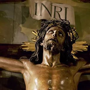 Sculptures Gallery: Spain. Cantabria. Limpias. The Christ of Limpias. 18th cent