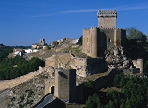 Spain. Castile-La Mancha. Alarcon. View of medieval Castle Spain. Castile-La Mancha. Alarcon. View of medieval Castle