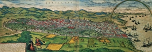 Spain. Catalonia. Barcelona. Map, 1576 at Civitates Spain. Catalonia. Barcelona. Map, 1576 at Civitates