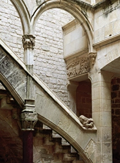 Spain. Catalonia. Monastery of Santes Creus. Royal Palace Spain. Catalonia. Monastery of Santes Creus. Royal Palace