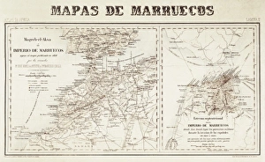 Spain. War of Africa (1859-1860). Maps of Morocco Spain. War of Africa (1859-1860). Maps of Morocco