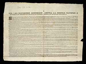 Spanish Inquistion. Document, 18th century. 1737 Spanish Inquistion. Document, 18th century. 1737