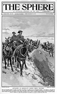 Sphere cover - artillery negotiating shell craters, Matania Sphere cover - artillery negotiating shell craters, Matania
