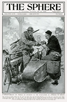 Sphere cover - evacuation of civilians in France, WW1 Sphere cover - evacuation of civilians in France, WW1