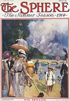 London Season 1914 Print: Society in a Park