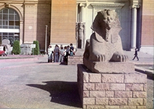 The Sphinx like statue in the grounds of the Egyptian Museum The Sphinx like statue in the grounds of the Egyptian Museum
