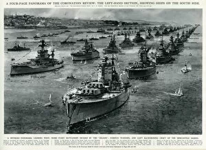 Battleship Gallery: Spithead panorama, ships on south side