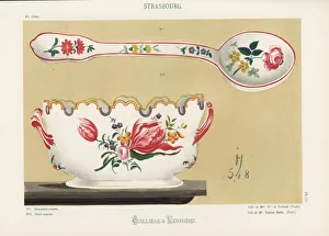 Spoon and dish from Strasbourg, 18th century Spoon and dish from Strasbourg, 18th century