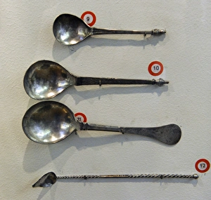 Spoons and spatula (silver). Museum of History and Navigatio Spoons and spatula (silver). Museum of History and Navigatio