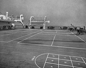 The sports deck on board the Reina del Pacifico cruise ship The sports deck on board the Reina del Pacifico cruise ship