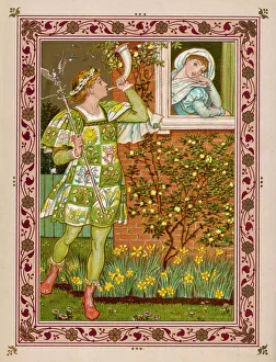 <b class=qtipBold><figcaption>Spring Announced 1876</figcaption></b><br>Spring is announced to a pretty lady at a window.<br><em>© Mary Evans Picture Library</em> Spring Announced 1876
