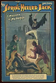 1830s Collection: Spring-Heeled Jack winged monster