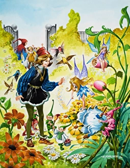 <b class=qtipBold><figcaption>Spring in the royal garden</figcaption></b><br>Spring in the royal garden. Date:<br><em>© Mary Evans Picture Library/Look & Learn</em> Spring in the royal garden