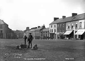 County Londonderry Prints: Early 20th Century Print of The Square, Magherafelt