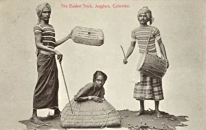 Images Dated 9th March 2011: Sri Lanka - Basket Trick - Jugglers