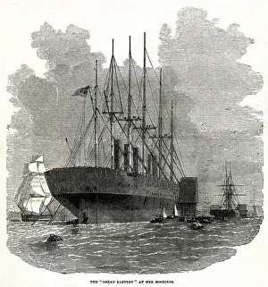 SS Great Eastern - at her moorings in Deptford 1859 SS Great Eastern - at her moorings in Deptford 1859