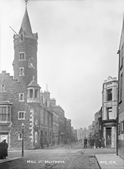 Map Prints: Early 20th Century Ballymena Street Scene Print