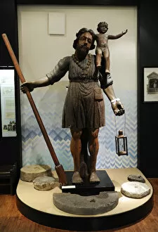 Images Dated 17th March 2012: St Christopher, or Big Kristaps. Early 16th century. Wooden
