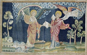St John Eating the Book. Apocalypse of Angers St John Eating the Book. Apocalypse of Angers