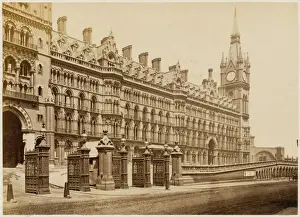 Prints of The fine Victorian Gothic architecture of St Pancras Railway Station Railway Prints: St Pancras Railway Station Print