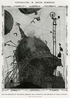 St Pauls constractor, by William Heath Robinson St Pauls constractor, by William Heath Robinson