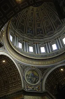 Prints of Renaissance Art. Italy. St. Peters Basilica. Dome built by Giacomo della Porta (1540-1602) and Domenico Fontana (1543-1607) in 1590 Vatican City Prints: St Peters Basilica Print, Vatican City, 1590
