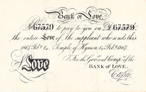 Currency Gallery: St Valentines Day bank note from the Bank of Love