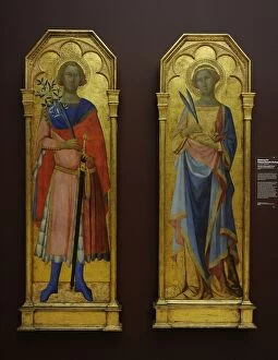 Olive Gallery: St. Victor and St. Corona, c.1350, by Master for Palazzo Ven