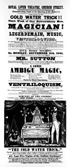Stage Magician Advertisement, 1843