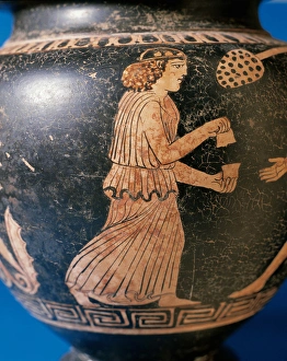 Stamnos. Greek pottery used to store liquids. Classic period Stamnos. Greek pottery used to store liquids. Classic period