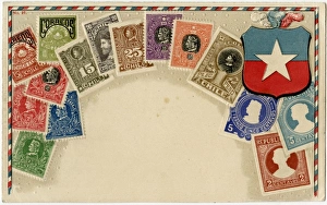 Stamp Card produced by Ottmar Zeihar - Chile Stamp Card produced by Ottmar Zeihar - Chile