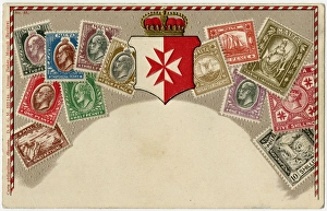 Stamp Card produced by Ottmar Zeihar - Malta Stamp Card produced by Ottmar Zeihar - Malta
