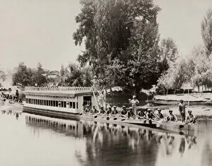 State barge belonging to the Maharaja of Kashmir, India