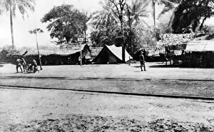 Cameroons Gallery: Station on Susa North Railway, Cameroon, Africa, WW1