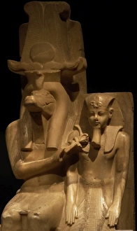Nile Gallery: Statue of Amenhotep III (Neb-Maat-Ra) and Sobek c.1390-1352