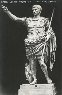 Rome Collection: Statue of Augustus - The Vatican, Italy