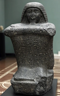 Statue on diorite. Treasury of Sethi I Statue on diorite. Treasury of Sethi I