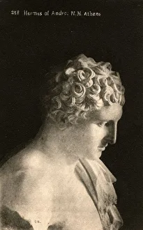Statue of Hermes of Andros, Museum of Athens, Greece Statue of Hermes of Andros, Museum of Athens, Greece