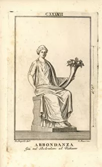 Pietro Collection: Statue of Roman goddess Abundantia with horn of plenty